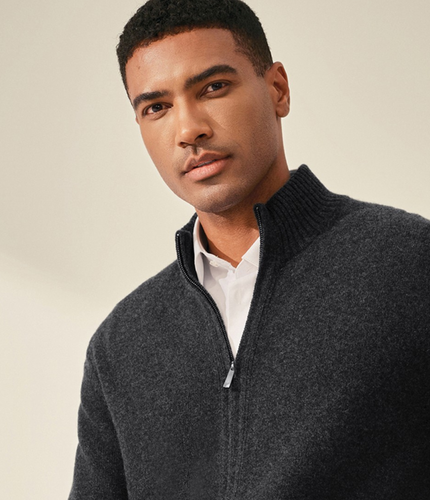 Le Cardigan Zippé Cachemire Taluna