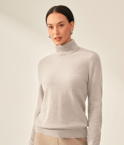 Le Pull Col Roulé Cachemire Yanga