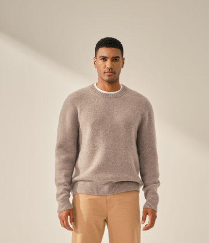 Le Pull Col Rond Cachemire Brossé Hagatan