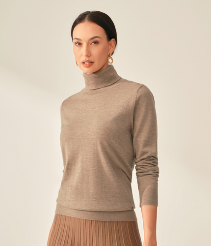 Le Pull Col Roulé Cachemire Yanga