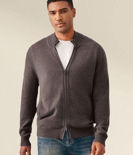 Le Cardigan Zippé Cachemire Taluna