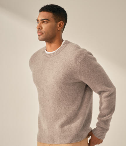 Le Pull Col Rond Cachemire Brossé Hagatan