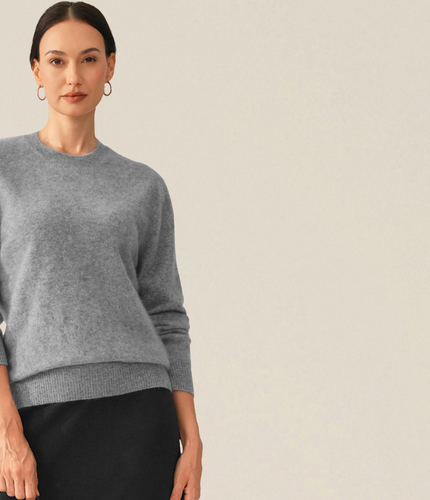 Le Pull Col Rond Cachemire Brossé Erenia