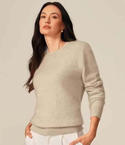 Le Pull Col Rond Cachemire Brossé Erenia