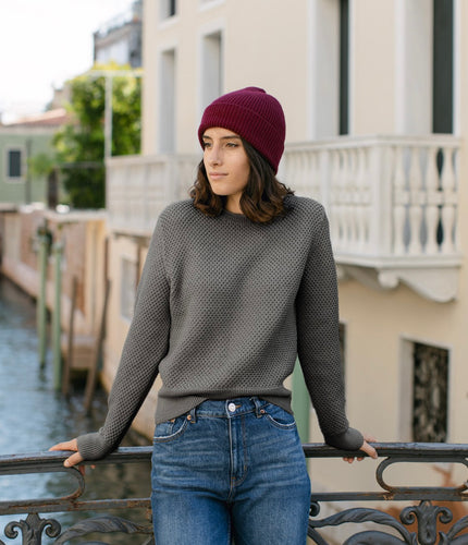 Le Pull Mérinos Nid d'Abeille Cannaregio