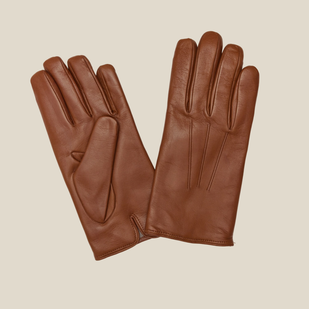 Gants Homme Naturel - gants en cuir marron homme