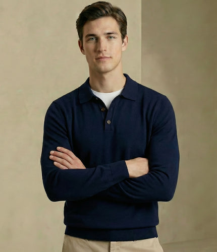 Le Pull Polo Cachemire & Pima Erdene