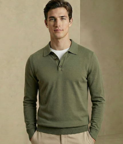 Le Pull Polo Cachemire & Pima Erdene