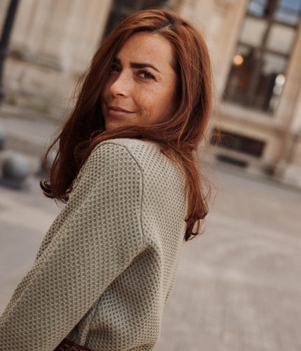 Le Pull Mérinos Nid d'Abeille Cannaregio